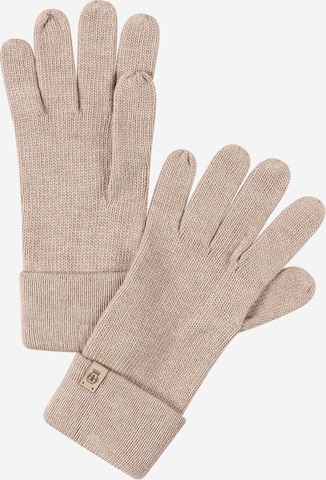 Roeckl - Guantes con dedos 'Essentials' en beige: frente