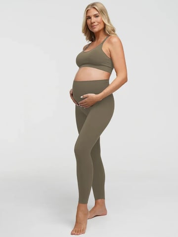 cfab (formerly creamy fabrics) Skinny Leggings 'Seamless Umstandsleggings' in Grijs: voorkant
