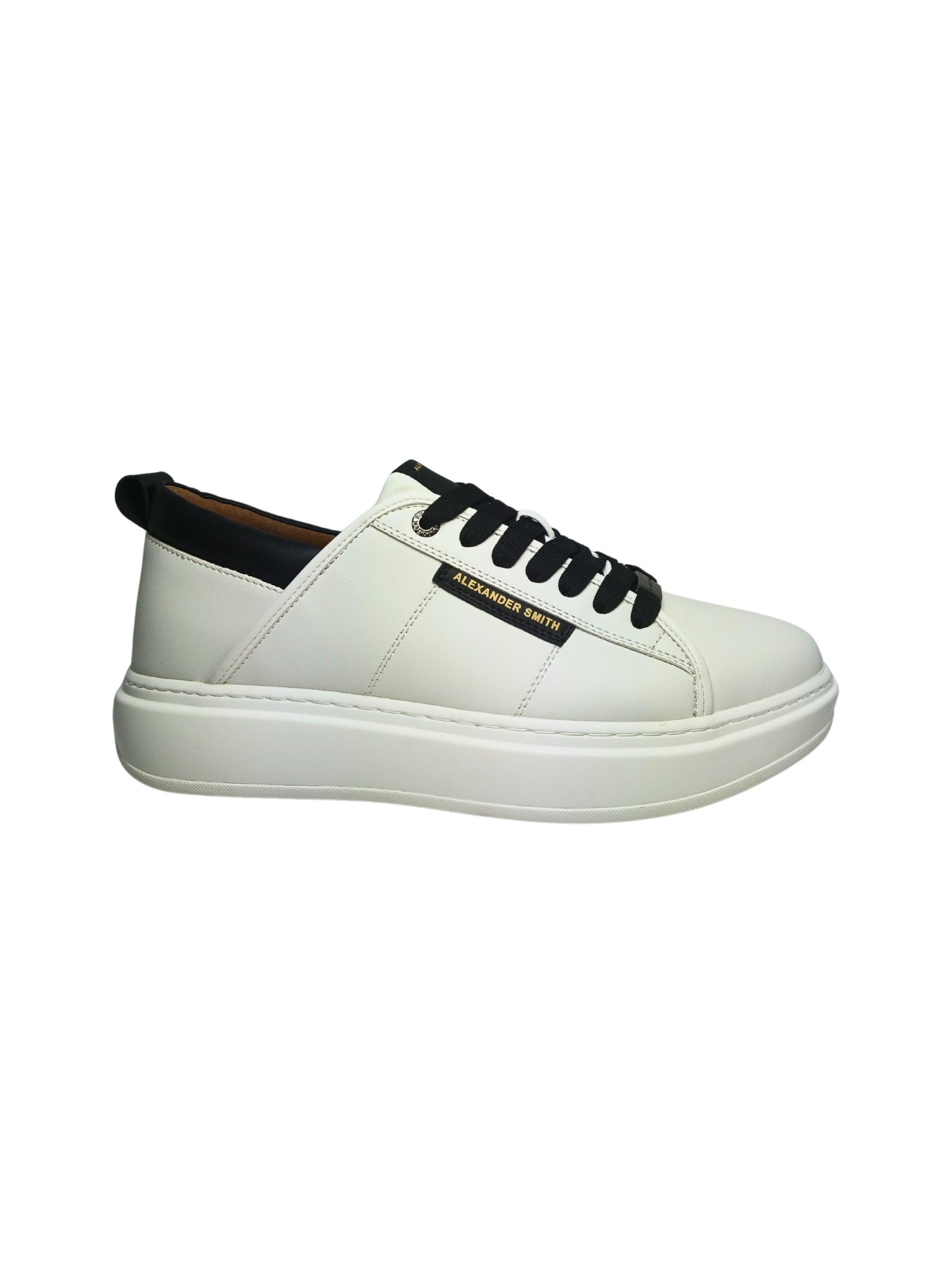 Alexander Smith Platform trainers in White: front