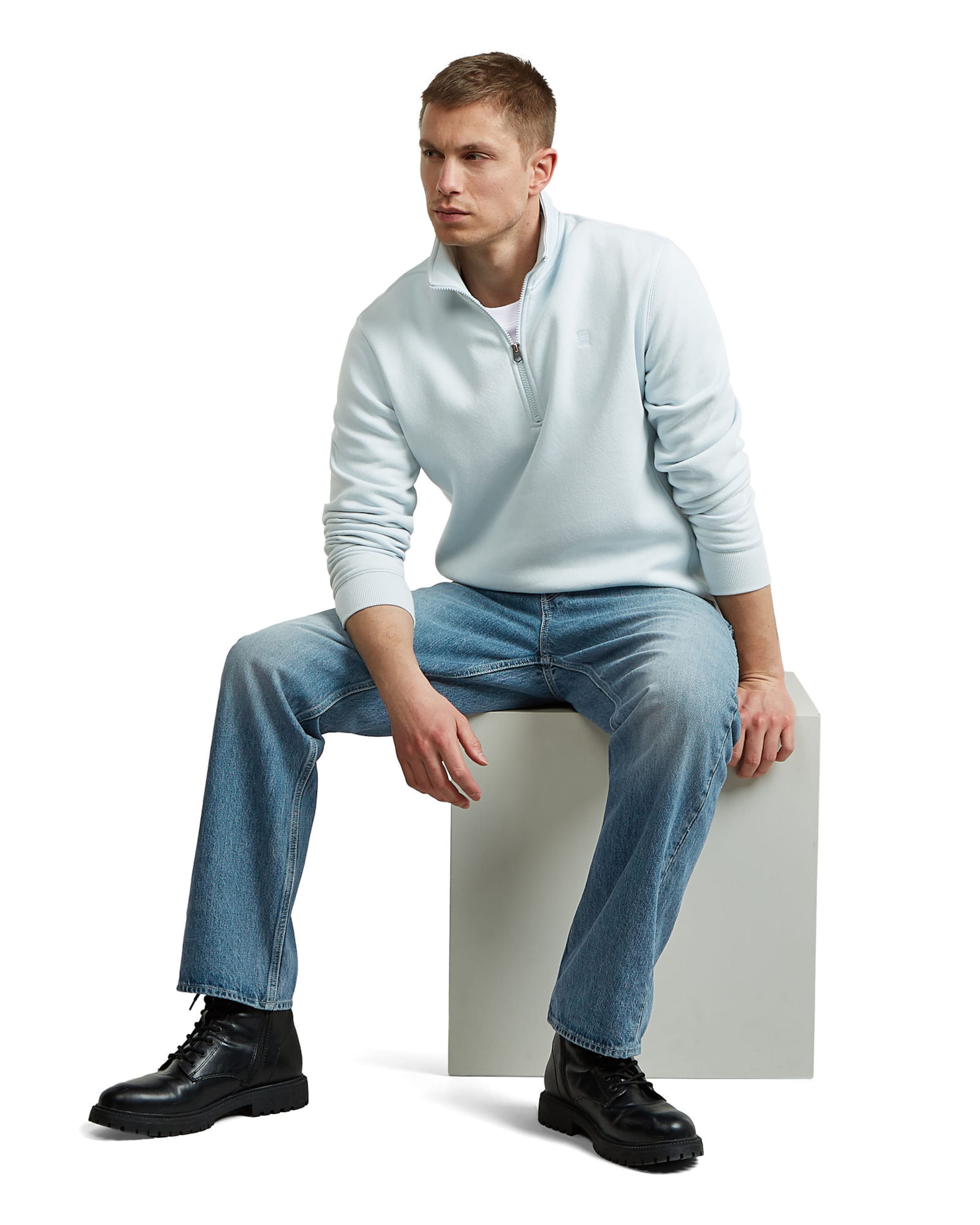 Sweat-shirt 'Premium Core' G-STAR en bleu