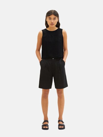 TOM TAILOR DENIM Regular Shorts in Schwarz