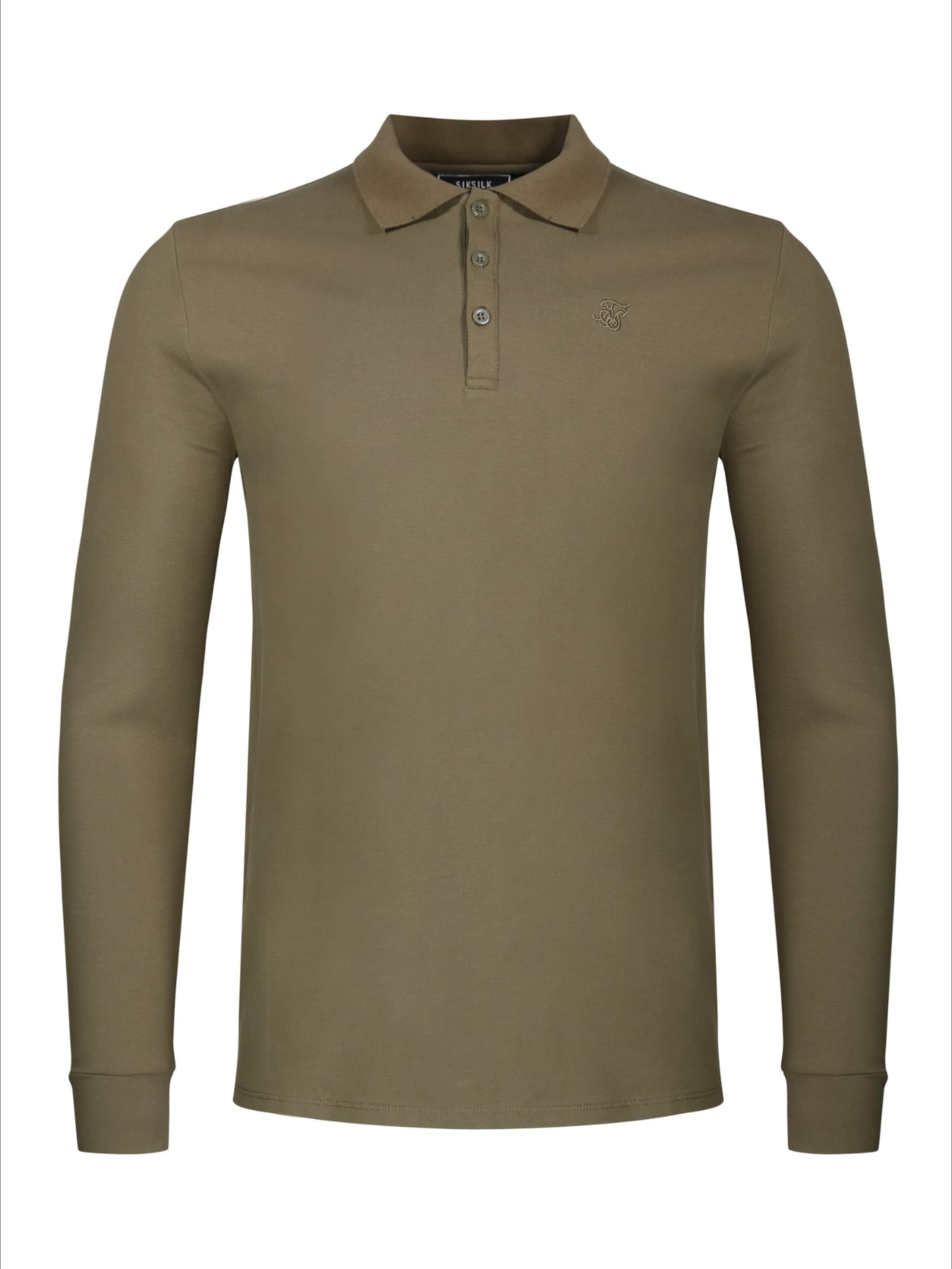 SikSilk Shirt in de kleur Kaki, Productweergave