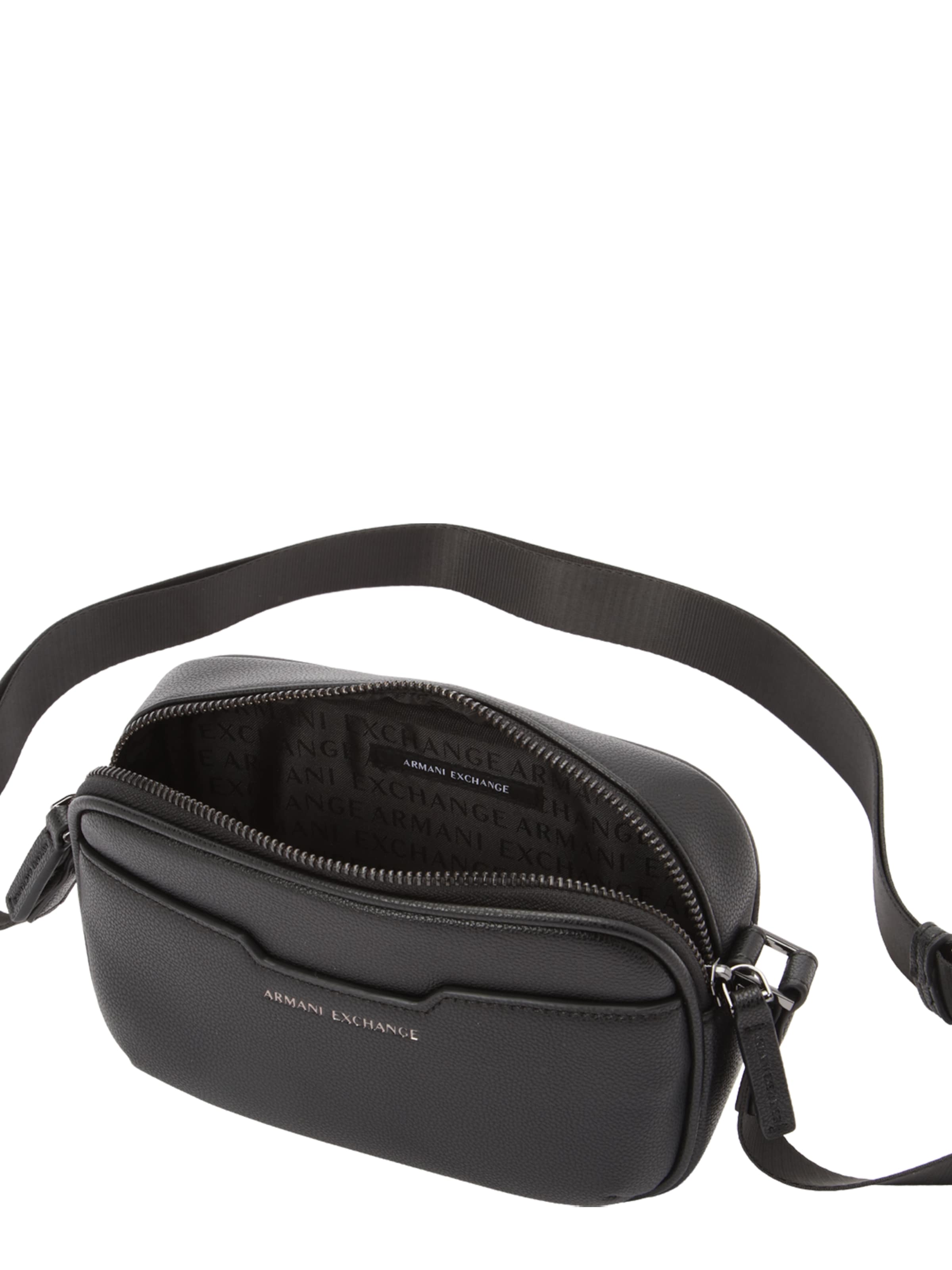 ARMANI EXCHANGE Axelremsväska 'ALEX' i svart