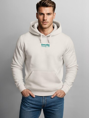 Neverless Sweatshirt 'Everyday Running Club' in Beige