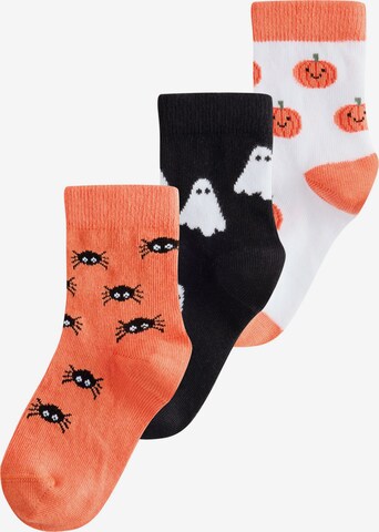 Next Socken in Orange: Vorderseite