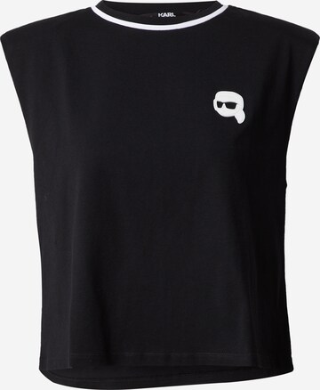 Karl Lagerfeld Top in Zwart: voorkant