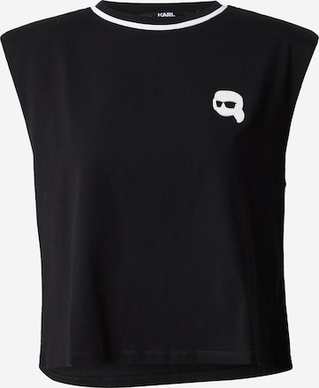 Karl Lagerfeld Top in Schwarz: predná strana