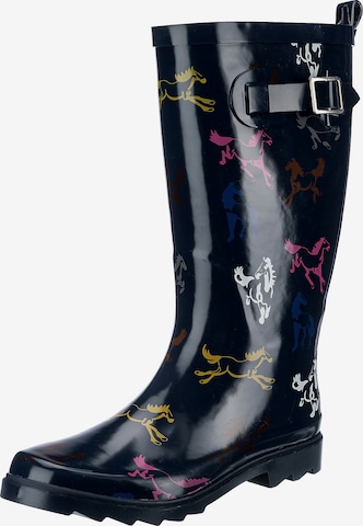 Inselhauptstadt Rubber Boots in Blue: front