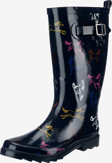 Inselhauptstadt Gummistiefel in nachtblau / mischfarben, Produktansicht