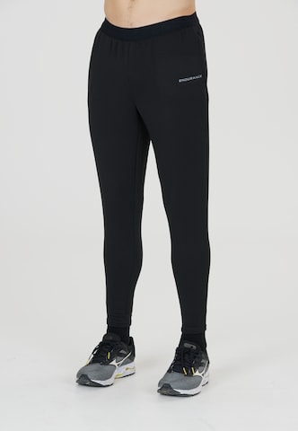 ENDURANCE Regular Workout Pants in Black: front