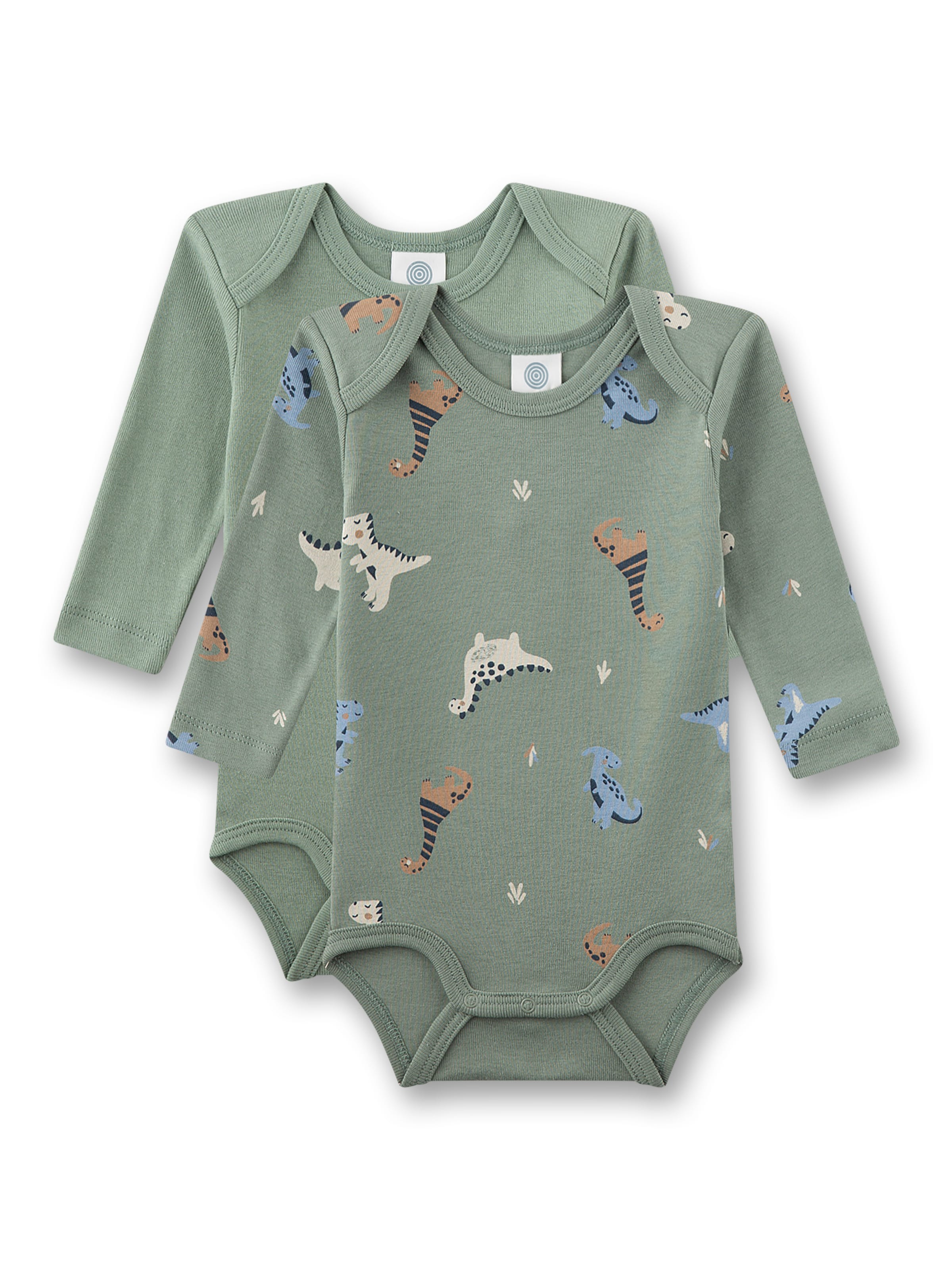 Tutina / body per bambino di Sanetta in verde: frontale