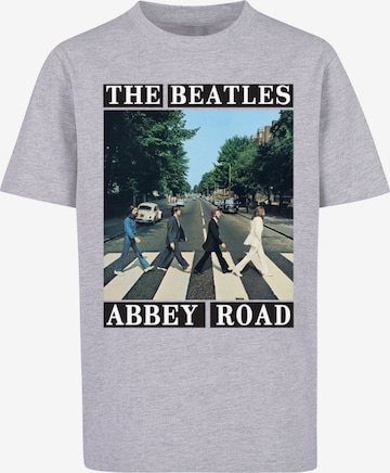F4NT4STIC Shirt 'The Beatles Band Abbey Road' in Grijs: voorkant