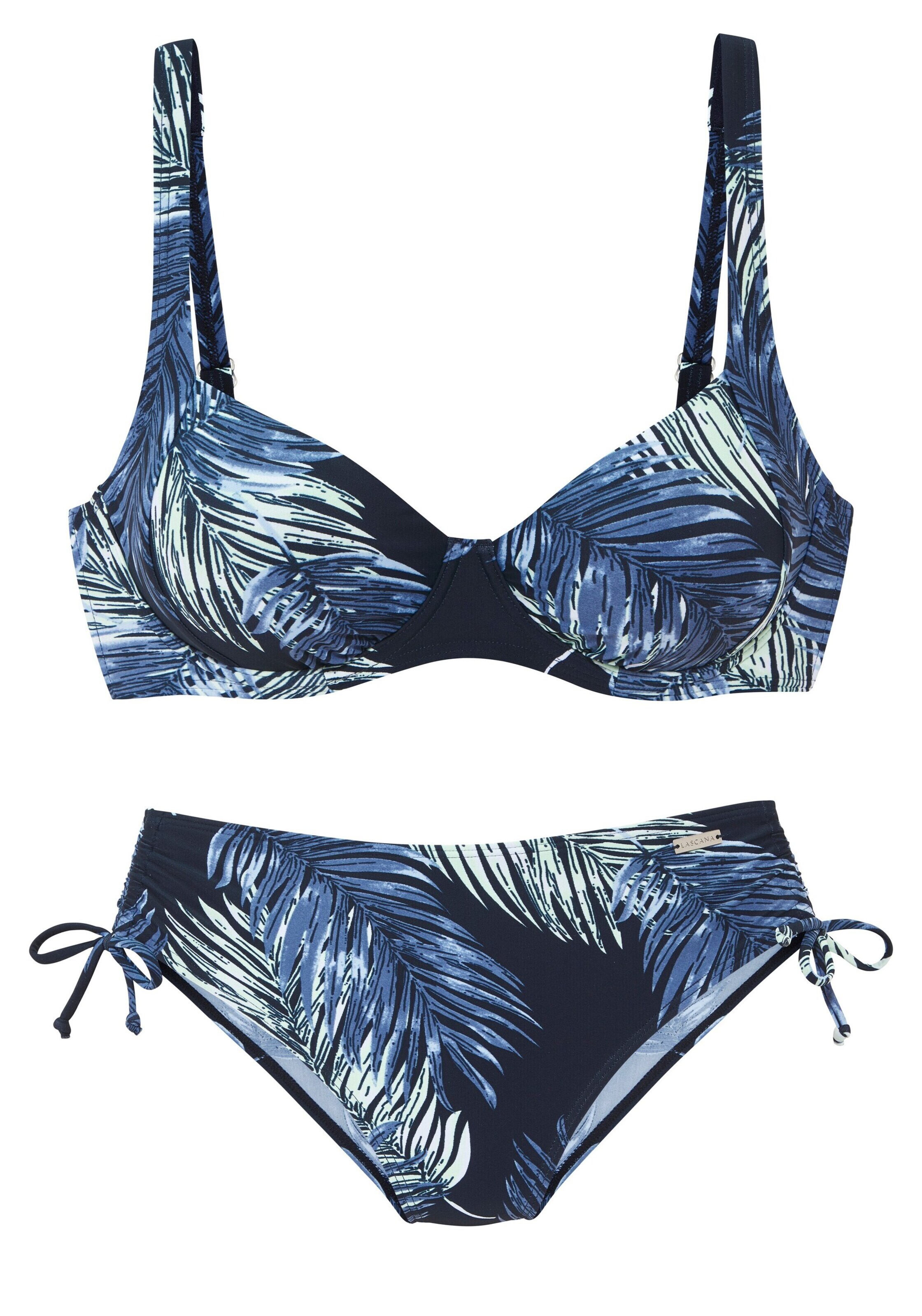 LASCANA T-shirt Bikiny – modrá: přední strana