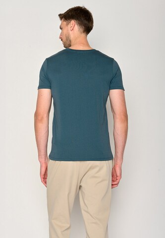 GREENBOMB Shirt 'Nature Ice Fishing' in Blauw