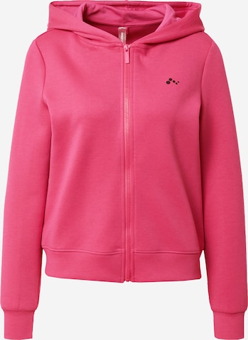 ONLY PLAY Athletic Zip-Up Hoodie 'Serena' in Pink: front