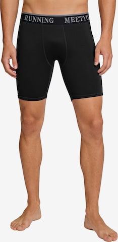 Coupe slim Pantalon de sport 'Sports short trousers men's drying with pocket for fitness summer' MEETWEE en noir : devant