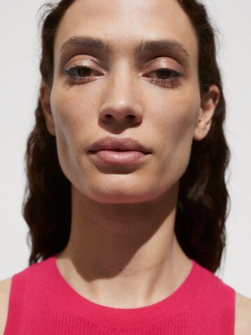 MANGO Knitted top 'KARL' in Pink