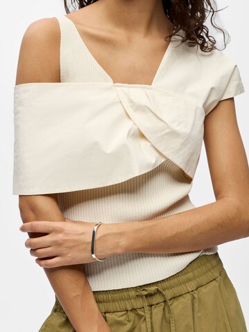 OBJECT - Top de punto en blanco