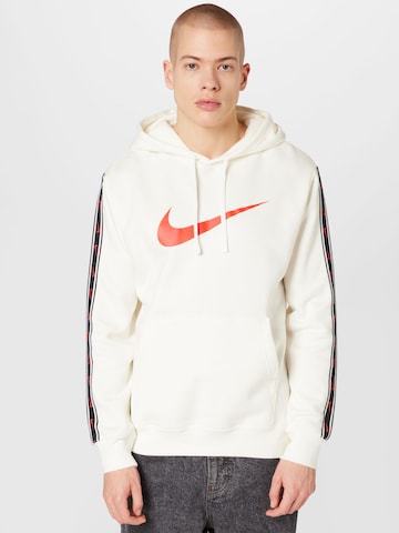Nike Sportswear Sweatshirt 'Repeat' in Wit: voorkant