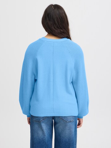 ICHI Knit cardigan 'IH Boston' in Blue