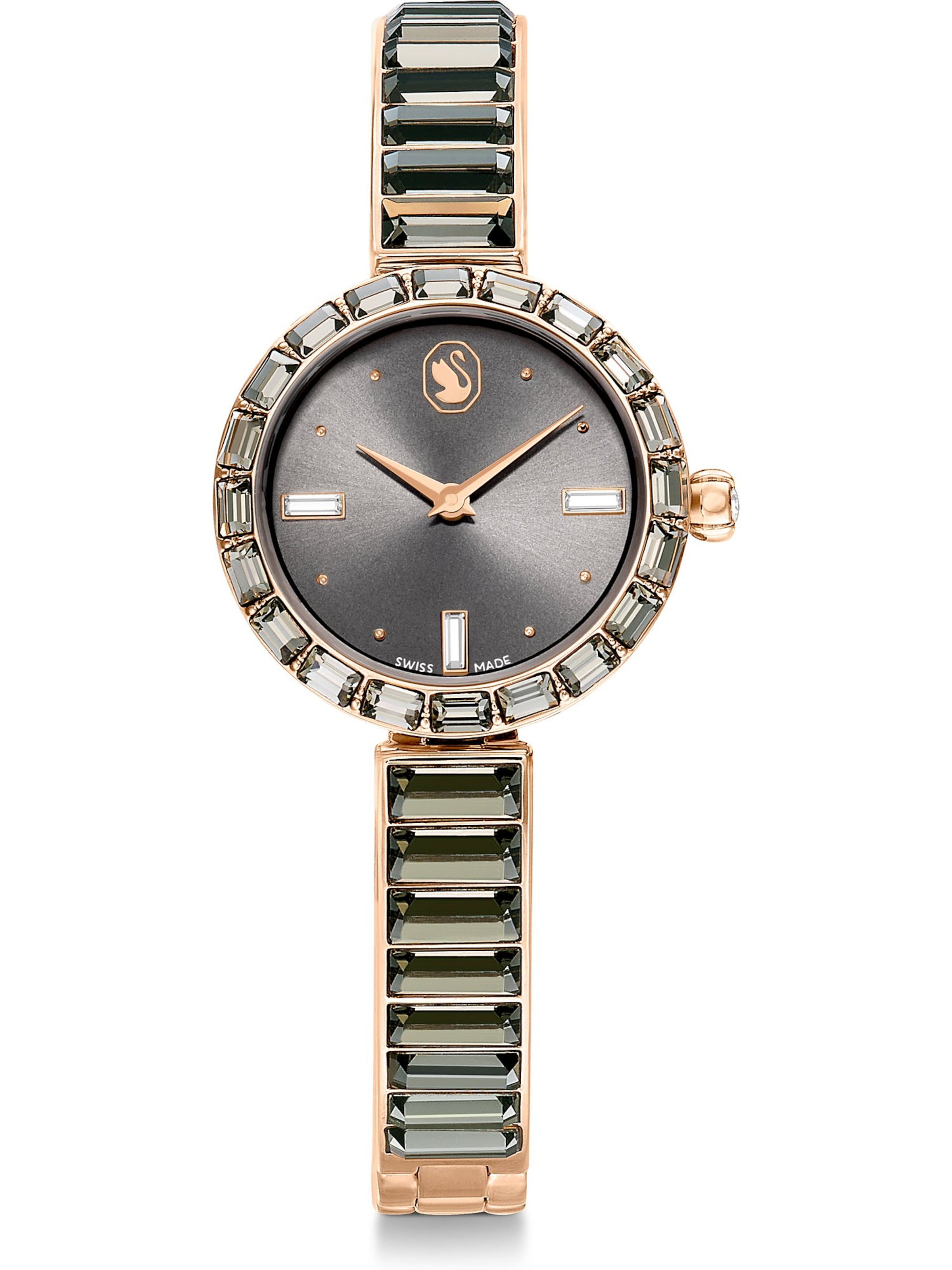 Swarovski Analoguhr in Grau: Vorderseite