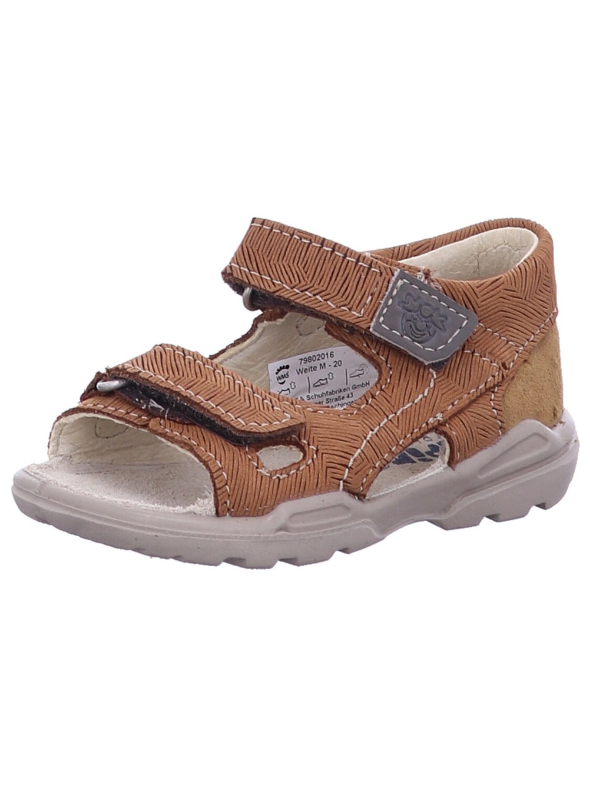 RICOSTA Sandal 'Sandale Jungen 50 3201802 270 Kunststoff (Synthetik) in braun' i brun: framsida