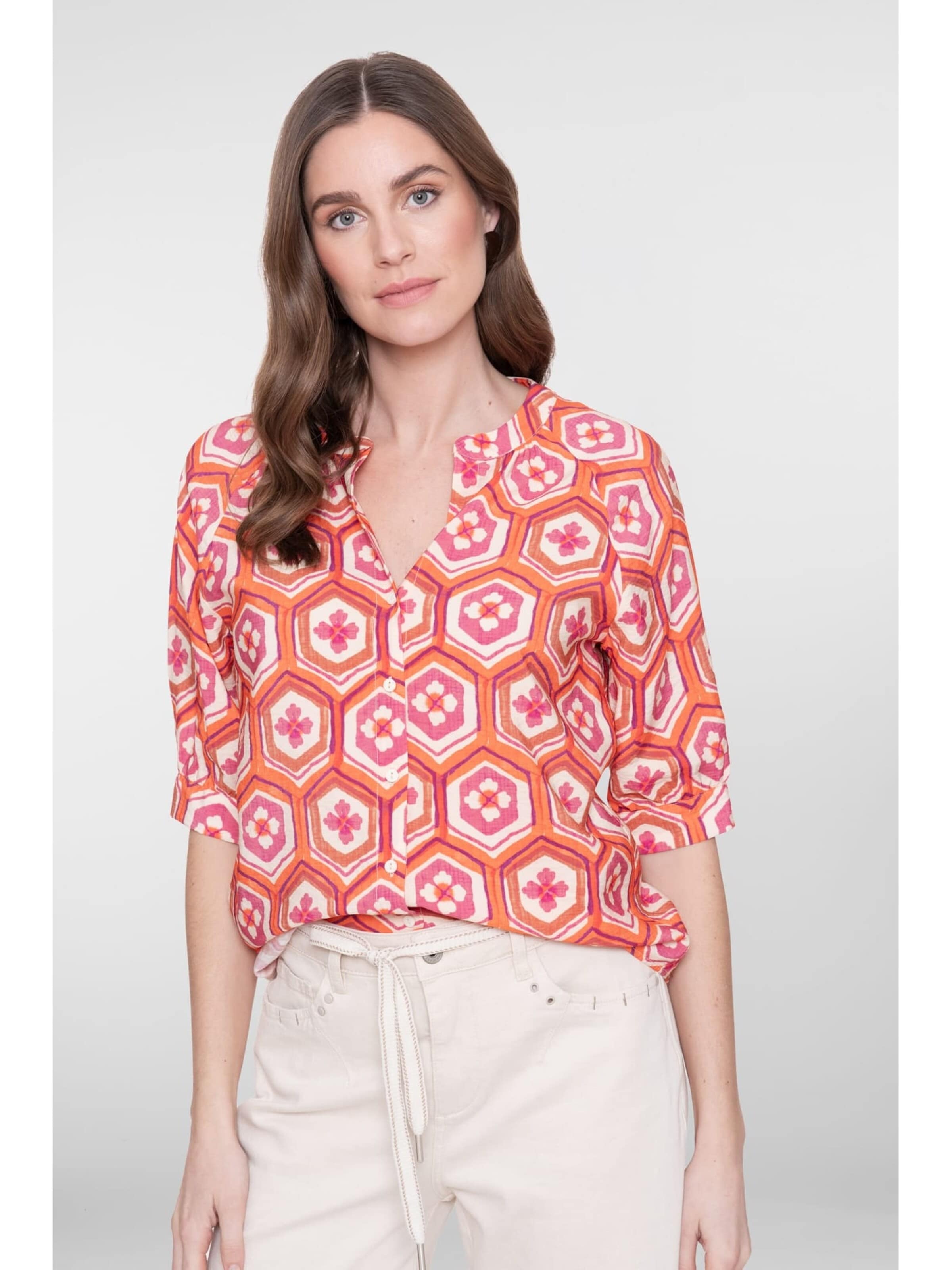 Geisha Blouse in Oranje: voorkant
