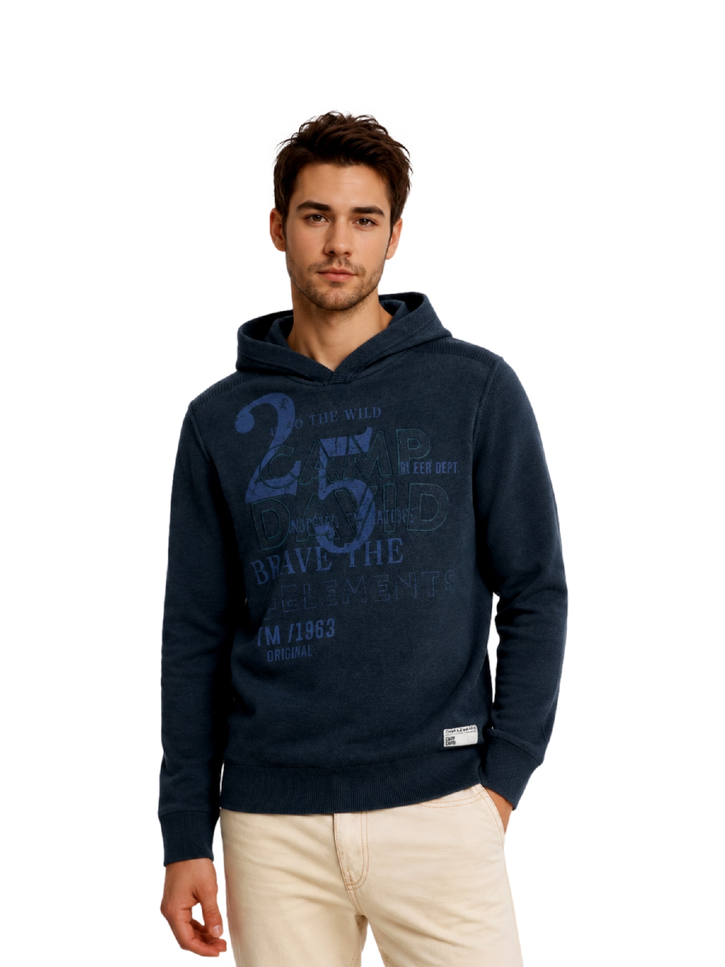 Pull-over 'Brave The Element II' CAMP DAVID en bleu : devant