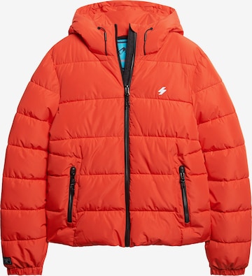Superdry Zimná bunda - oranžová: predná strana