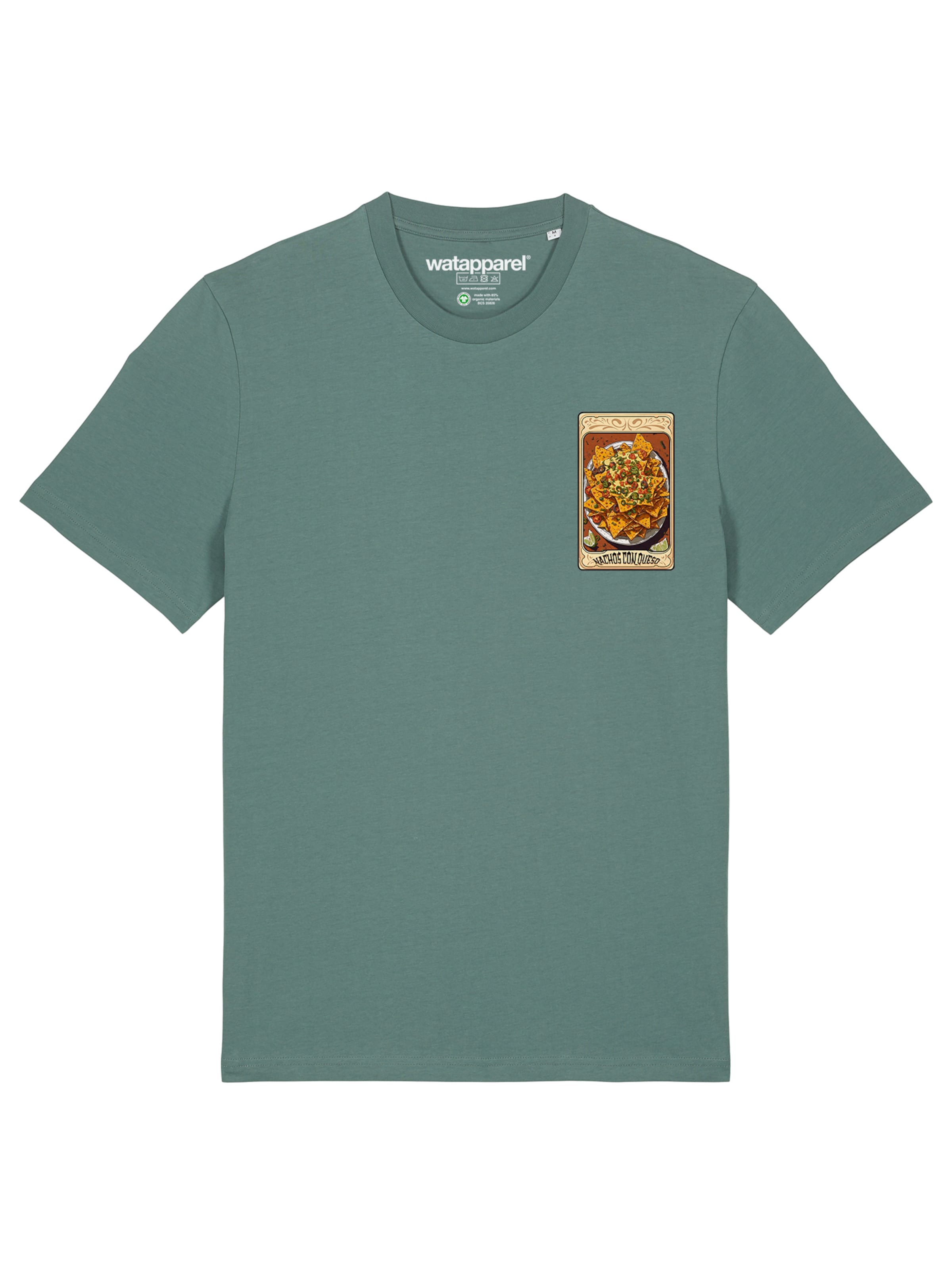 Watapparel Shirt 'Tarot Nachos' in Green: front
