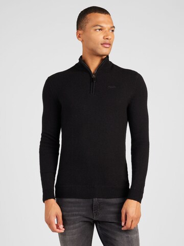 Superdry Sweater 'Essential' in Black: front