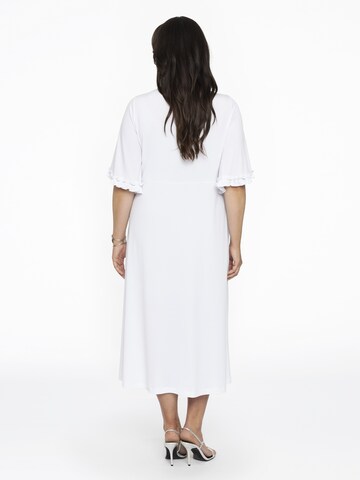 Yoek Dress 'Dolce' in White