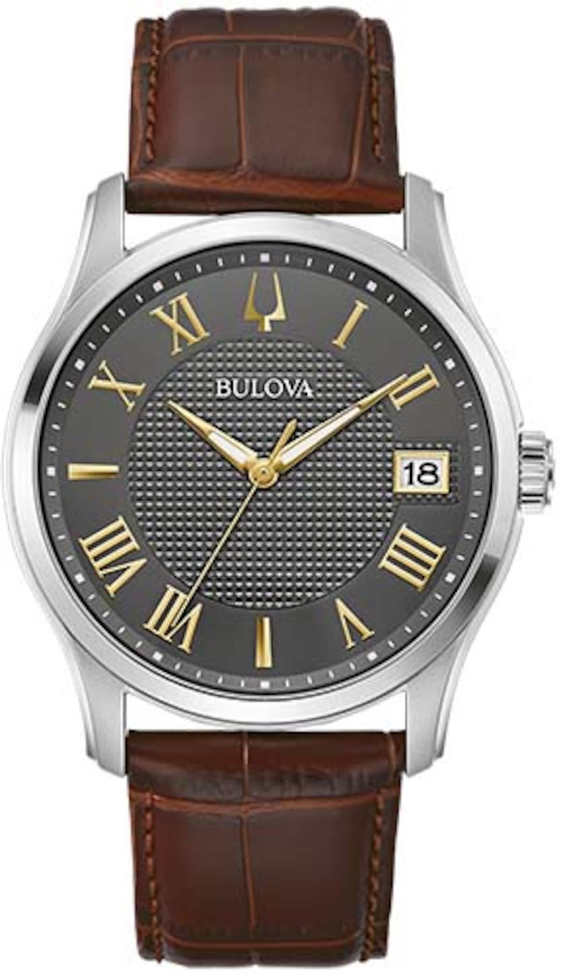 Bulova Uhr in Braun: Vorderseite