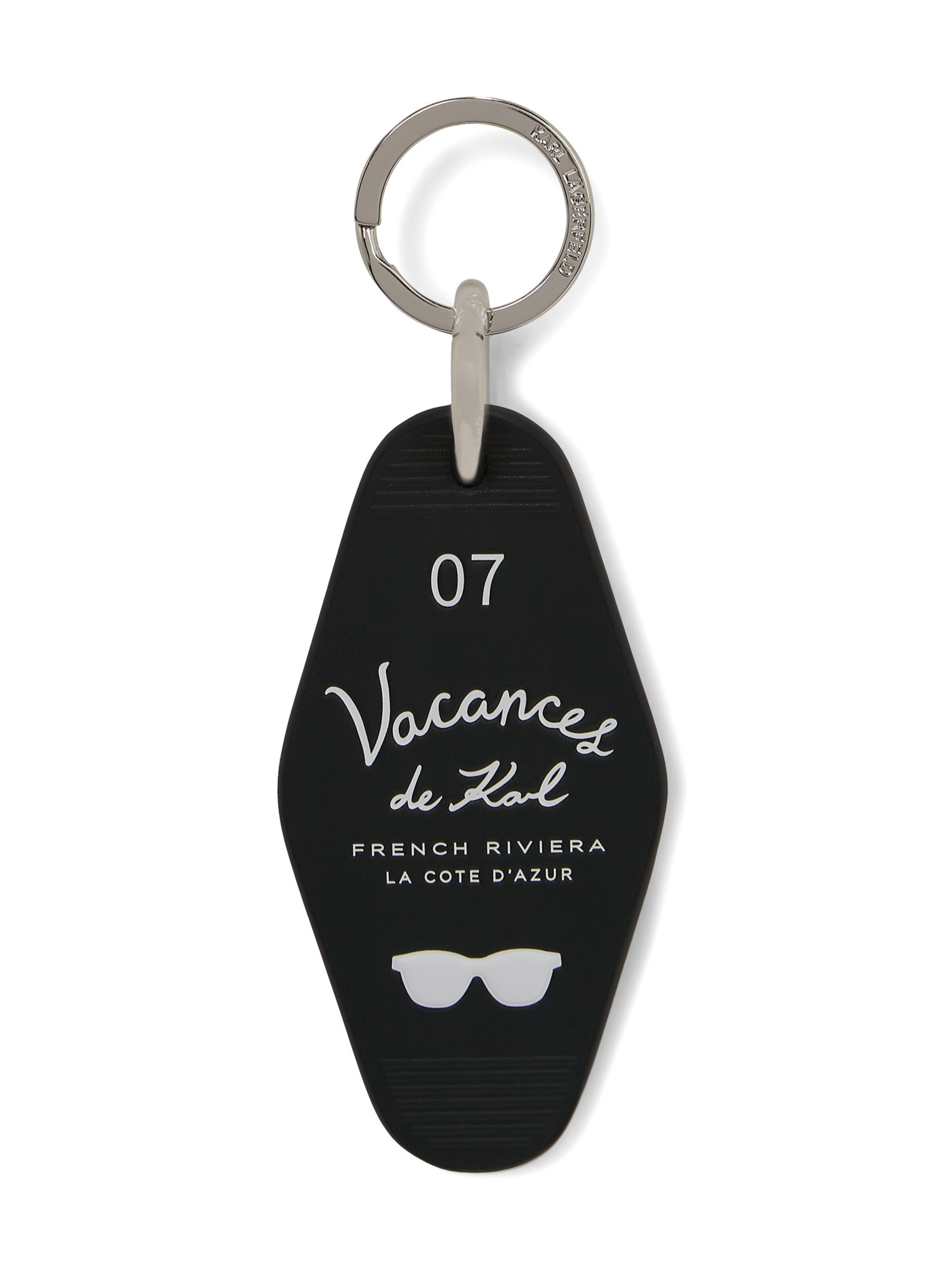 Karl Lagerfeld Schlüsselanhänger in Schwarz: Vorderseite