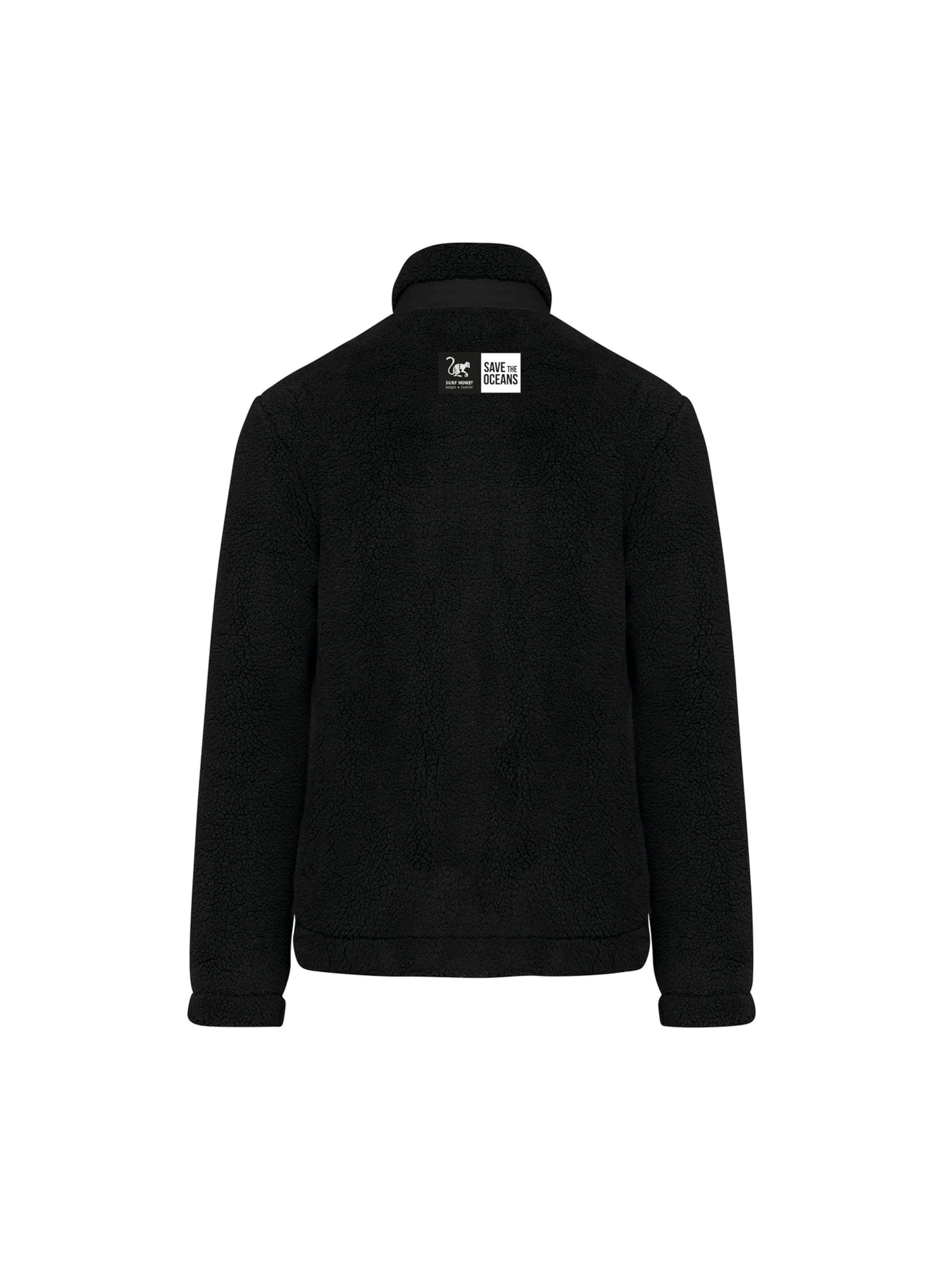Veste en polaire Surf Monkey en noir