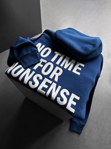 Kleidermafia Sweatshirt 'No Time for Nonsense' in Blauw