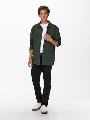 Only & Sons - Ajuste confortable Camisa 'NEW KODYL' en verde