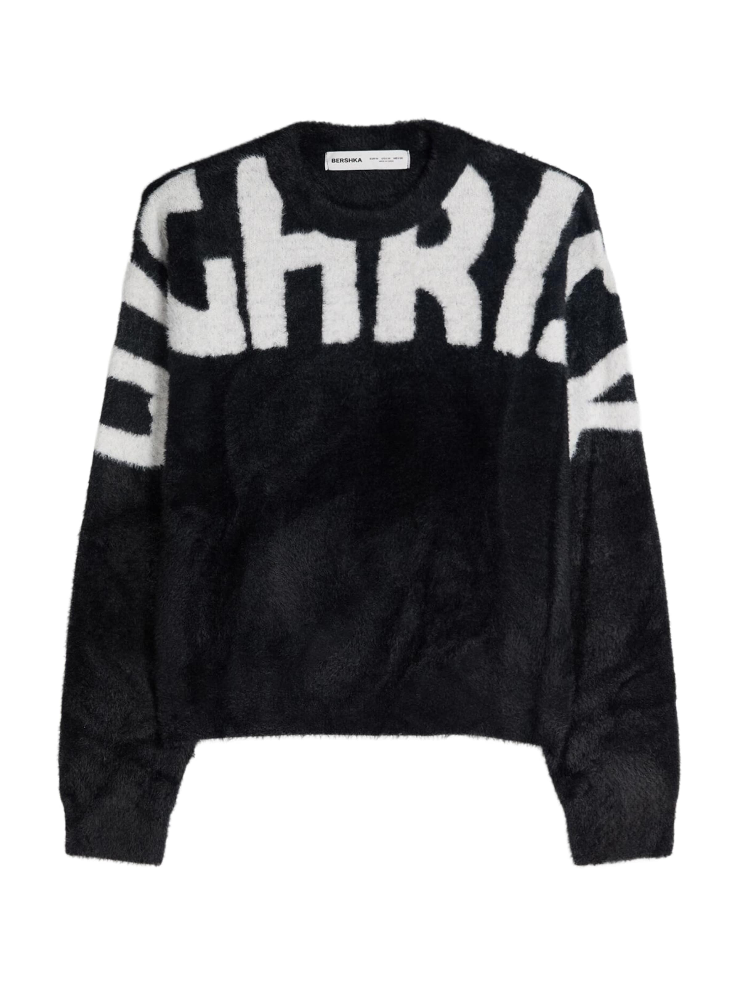 BershkaHaljina - crna boja: prednji dio