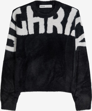 BershkaHaljina - crna boja: prednji dio