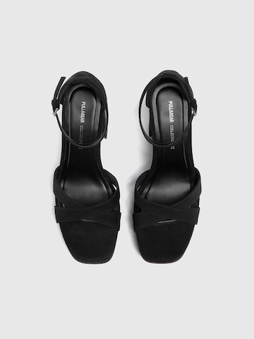 Pull&Bear Sandály – černá