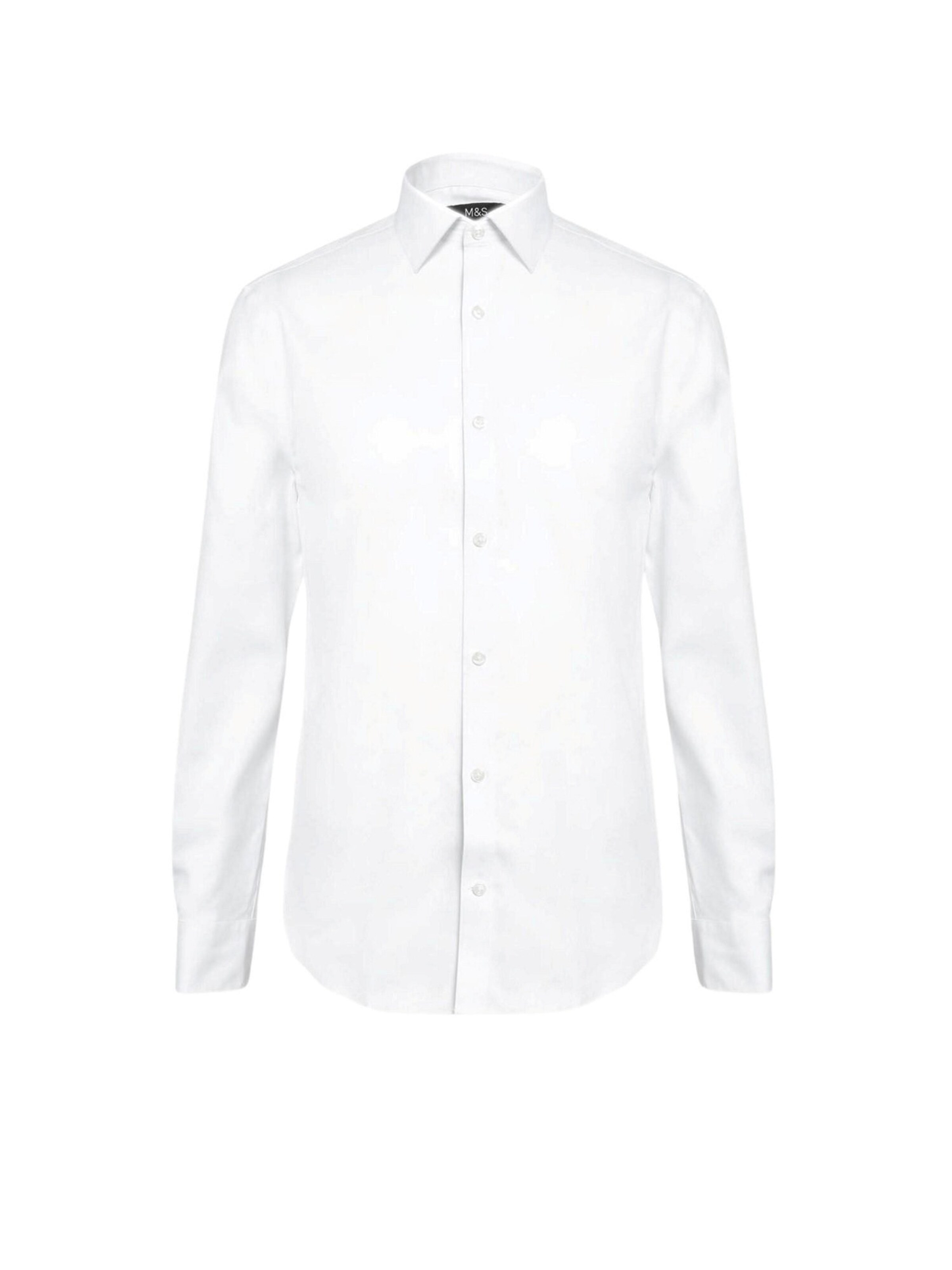Slim fit Camicia di Marks & Spencer in bianco: frontale