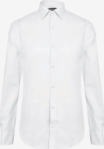 Marks & Spencer Slim fit Button Up Shirt in White: front