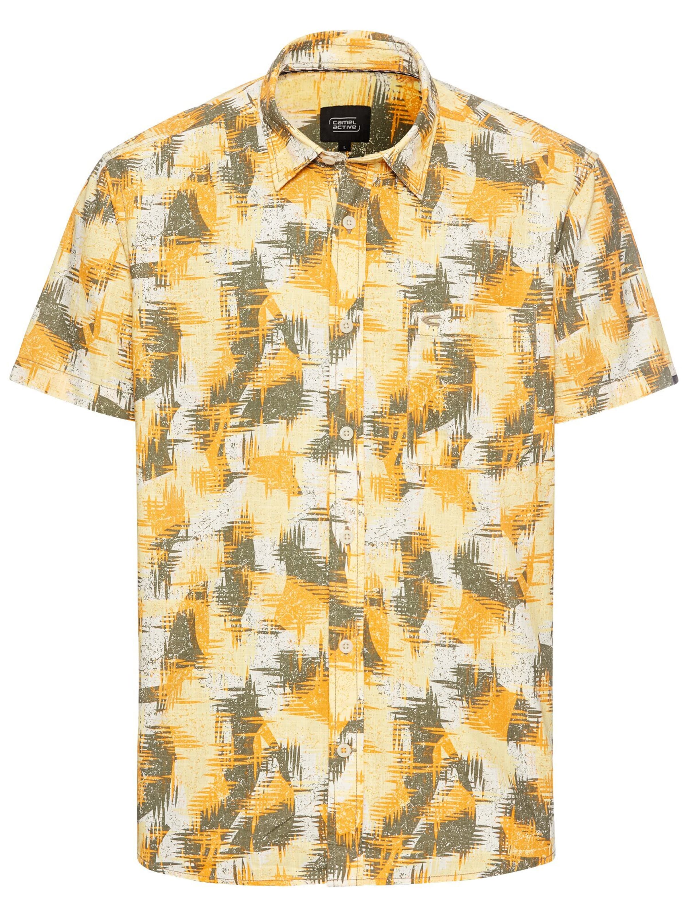 CAMEL ACTIVE Button Up Shirt in Yellow: front