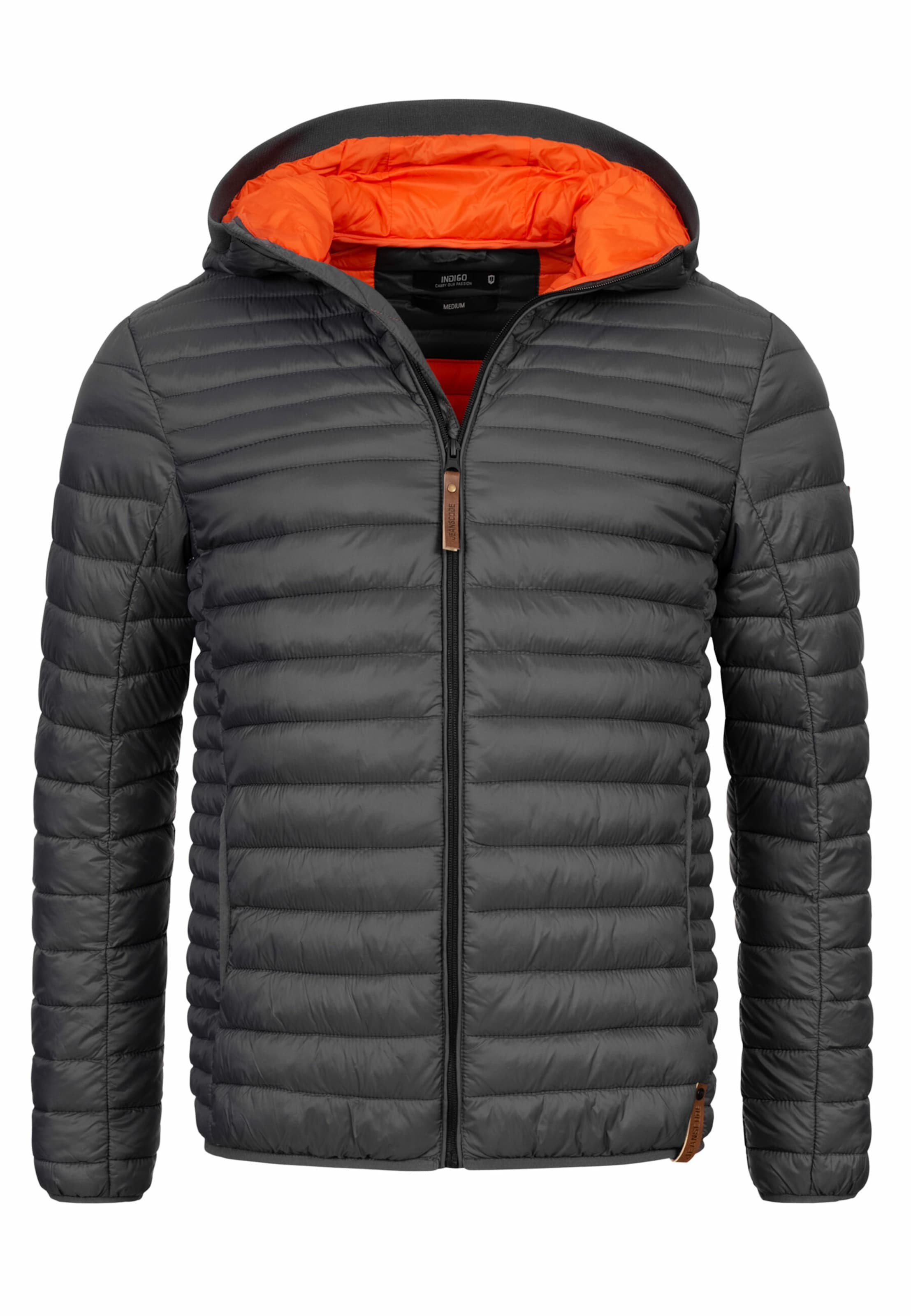 INDICODE JEANS Between-season jacket 'Bowers' in Grey: front