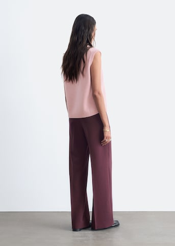 Wide leg Pantaloni con piega frontale di & Other Stories in rosso
