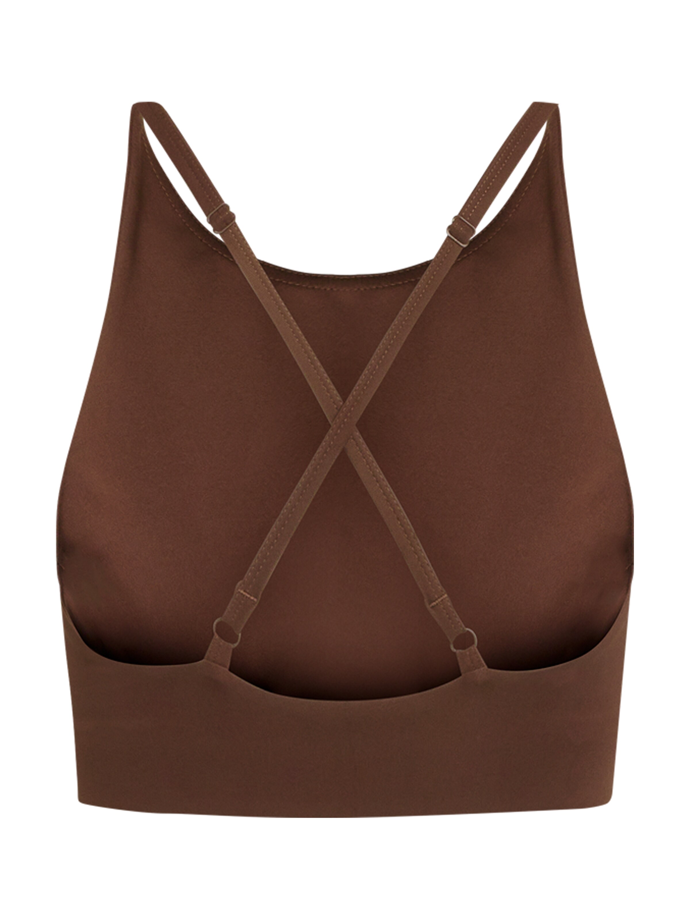 Girlfriend Collective Bustier Sports-BH 'Topanga' i brun