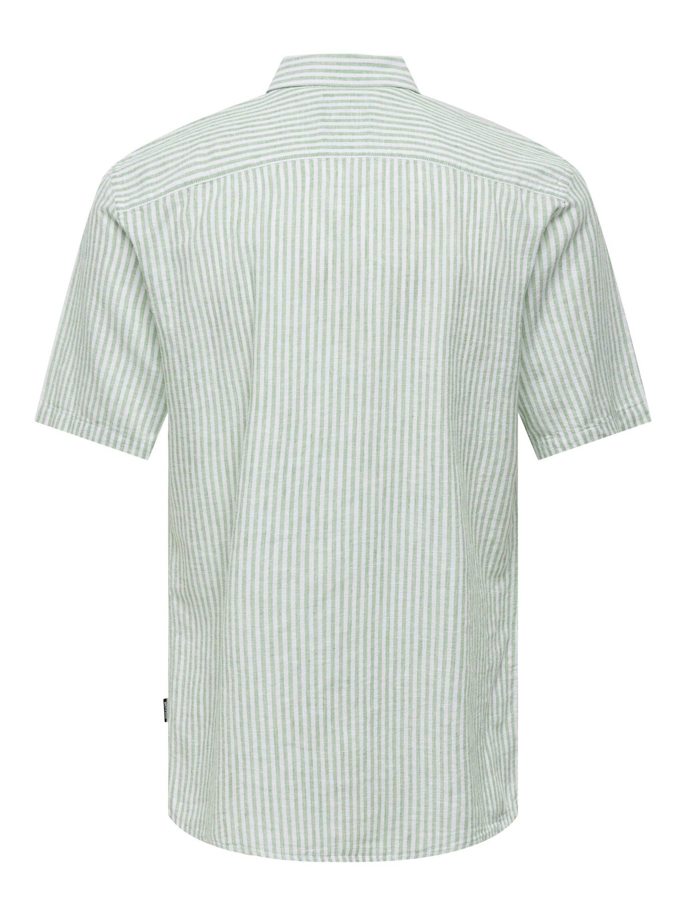 Slim fit Camicia 'Caiden' di Only & Sons in verde