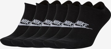 NIKE Athletic Socks in Black: front