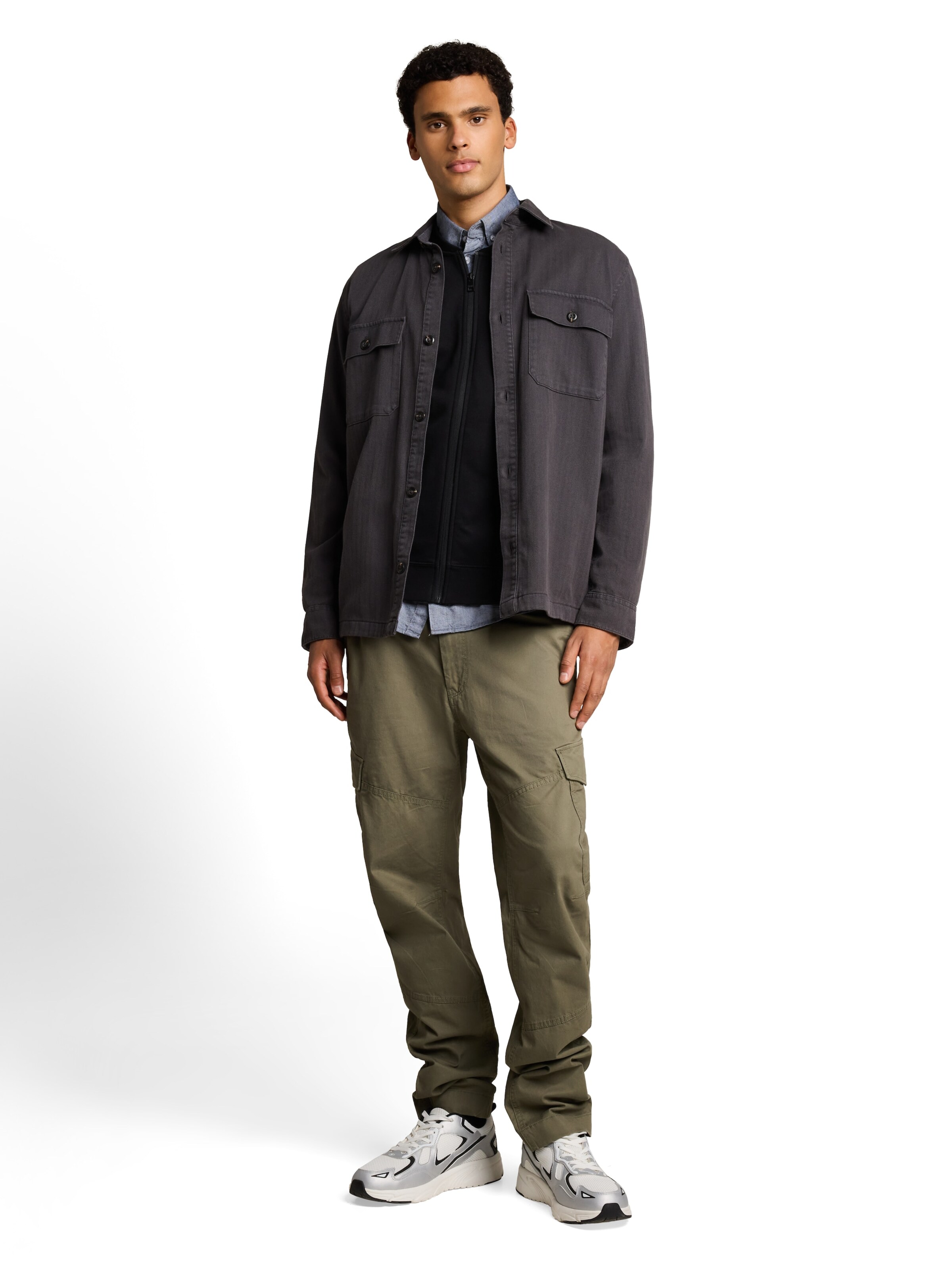 TOM TAILOR DENIM Ζακέτα φούτερ σε μαύρο