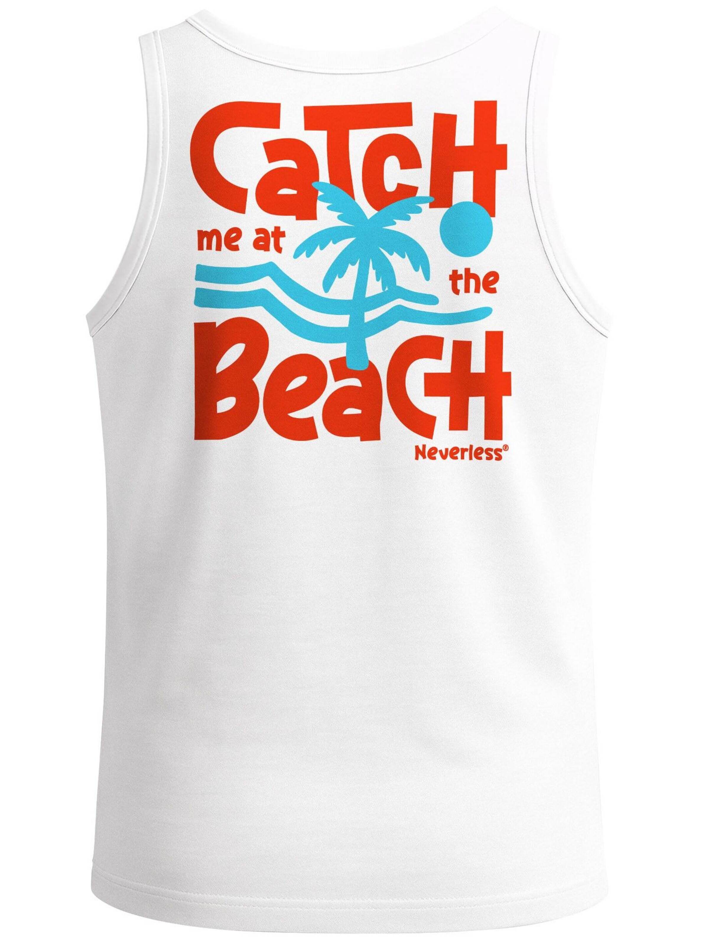 Neverless Shirt 'Catch me at the Beach'‌‌‌ in Rot